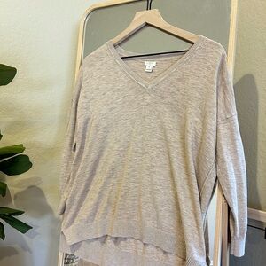 J. Crew Beige V-Neck Sweater